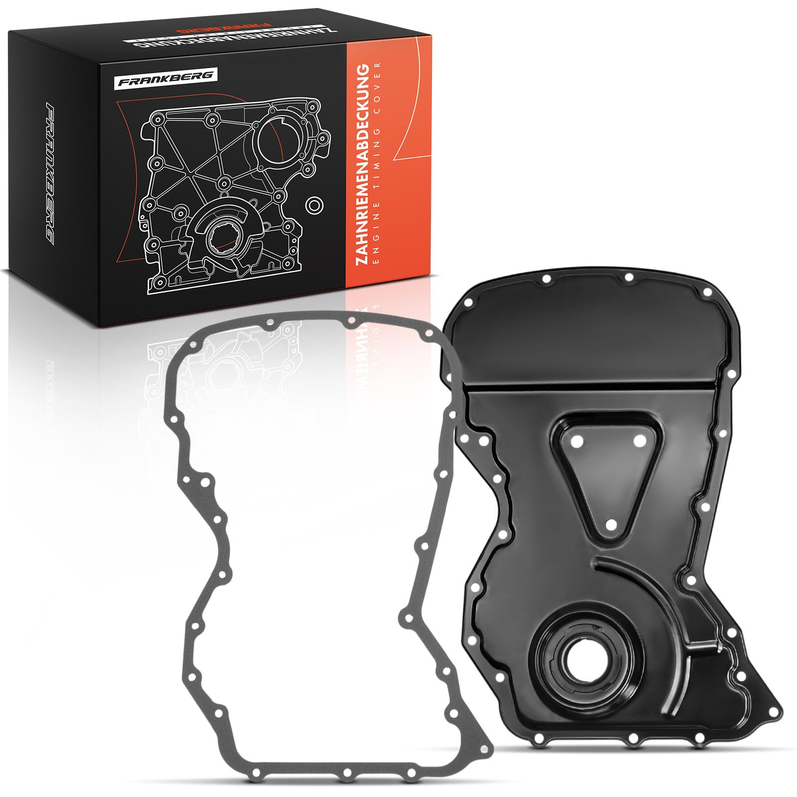 Frankberg Cache-courroie de distribution avant diesel 6C1Q6019AB | Compatible avec: Bus Transit V363 FAD FBD, Mondeo III B5Y, Ducato Van 250, Boîte de transit FA