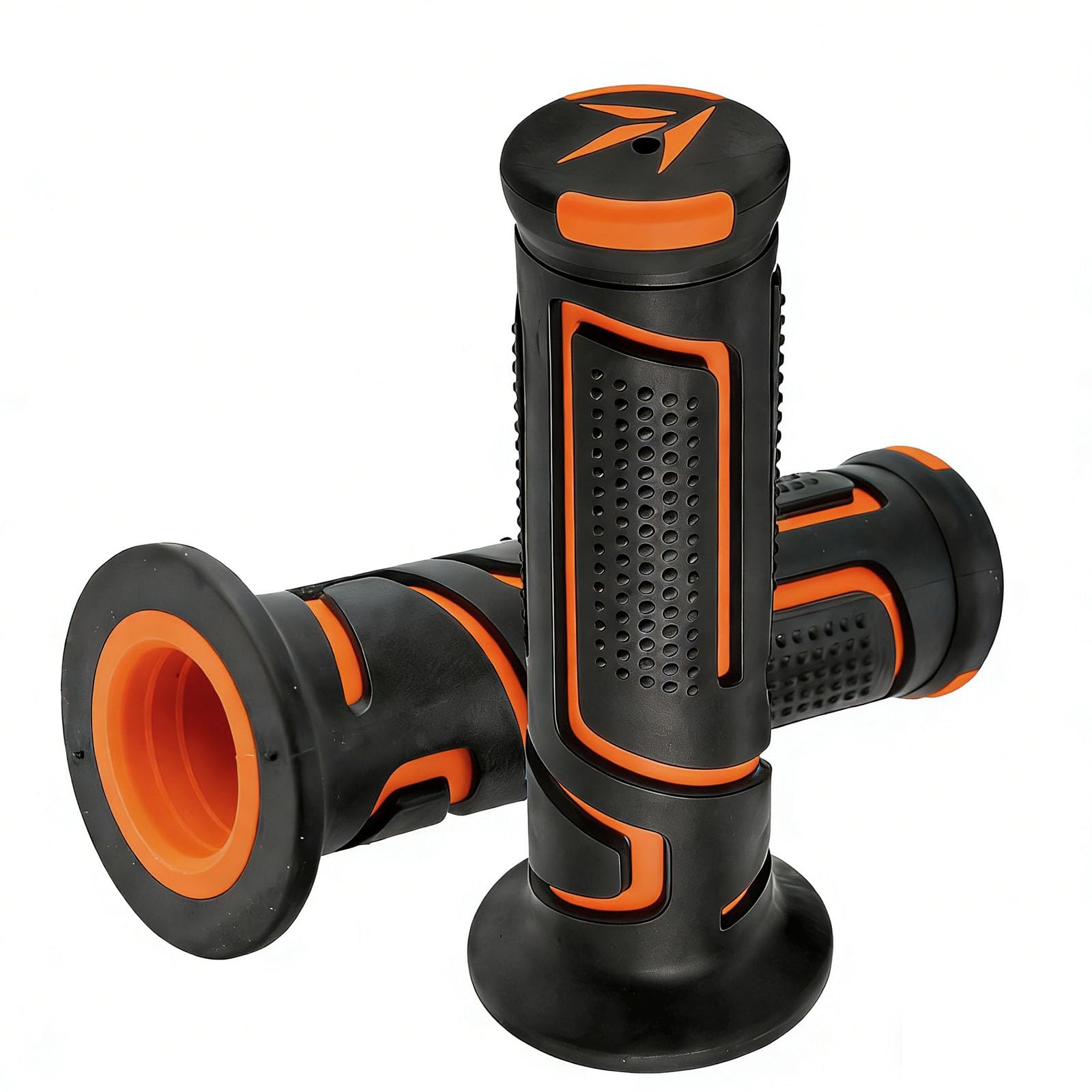 Puños universales para deportes de motor de 7/8 pulgadas, mangos de motocicleta Pro Dirt Pit Bike compatibles con Yamaha Honda Kawasaki ATV Pocket Bikes BMW Suzuki Mini Quads (Gris) - 4