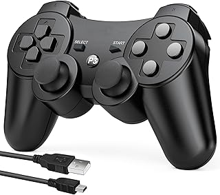 PS3 コントローラー 【2024新登場】PS3 用 ワイヤレスコントローラー PS3 用コントローラー 500mAh大容量バッテリー 無線Bluetooth接続 10時間連続使用 USB ケーブル 振動機能