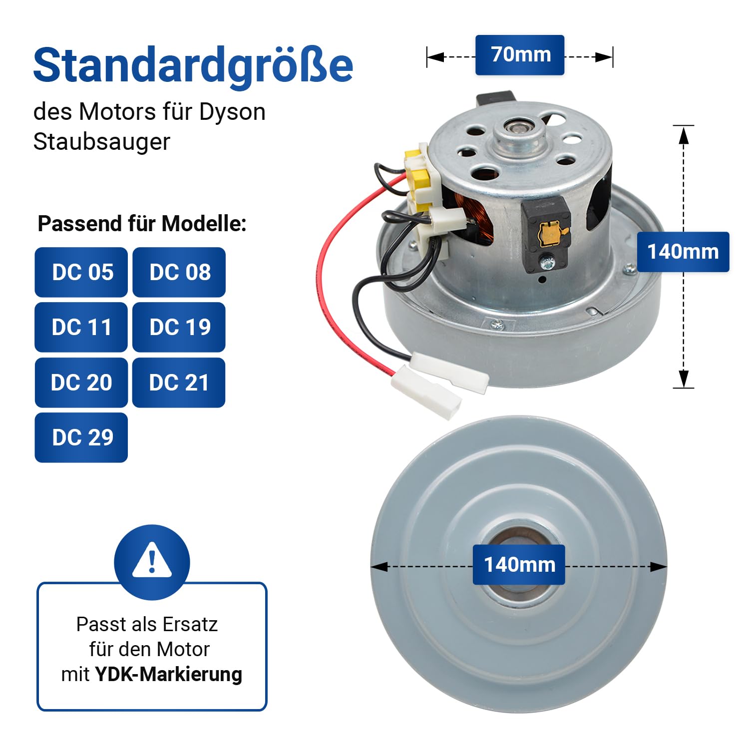 VIOKS Vacuum Cleaner Motor/YDK Motor YV-2201 Replacement for Dyson