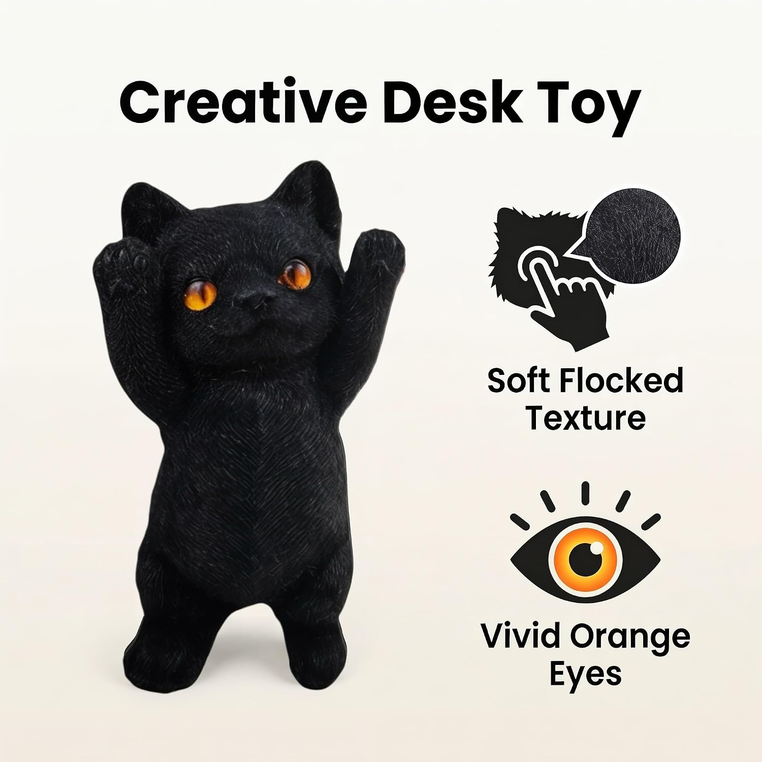 3D Chubby Cat Squishy Toys Hyperrealistic Cat Squeeze Sensory Toys, Ultra Soft Squishy Fidget Toy for Decompression Stress Relief, Cute Collectible Desk Decor for Teens & Adults image 5