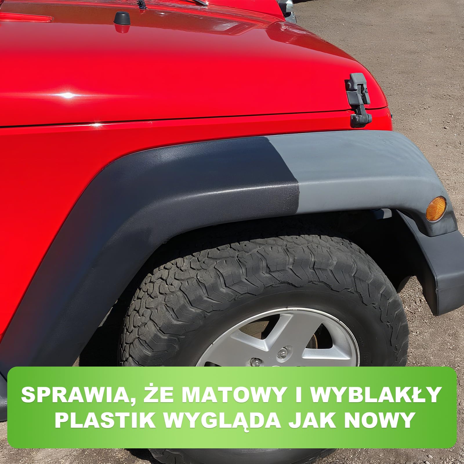 Odnowiacz Plastiku do Samochodu Czarny, Premium Wodoodporna Formuła, Zwiększa Połysk & Odporny na UV do Pielęgnacji Plastiku na Zewnątrz i Wewnątrz Samochodu, Polerka do Plastiku w Kolorze Czarnym