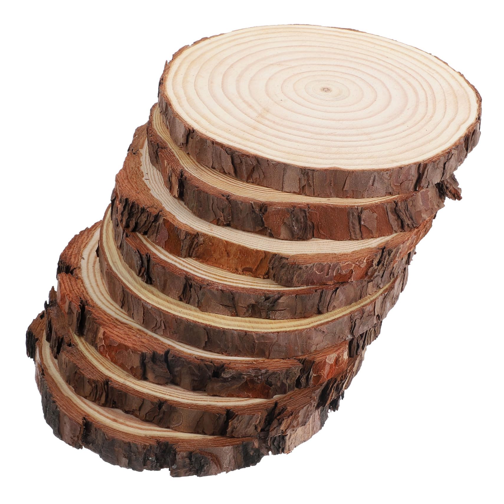 8 Unbehandelte Runde Holzscheiben zum Basteln, 8 Stück