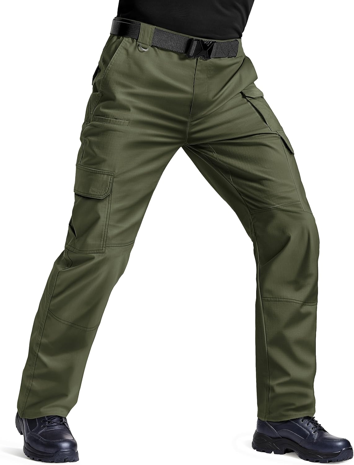 TACVASEN Men's Tactical Pants Water Resistant Ripstop Cargo Work Pants Lightweight Hiking EDC Outdoor with Pockets