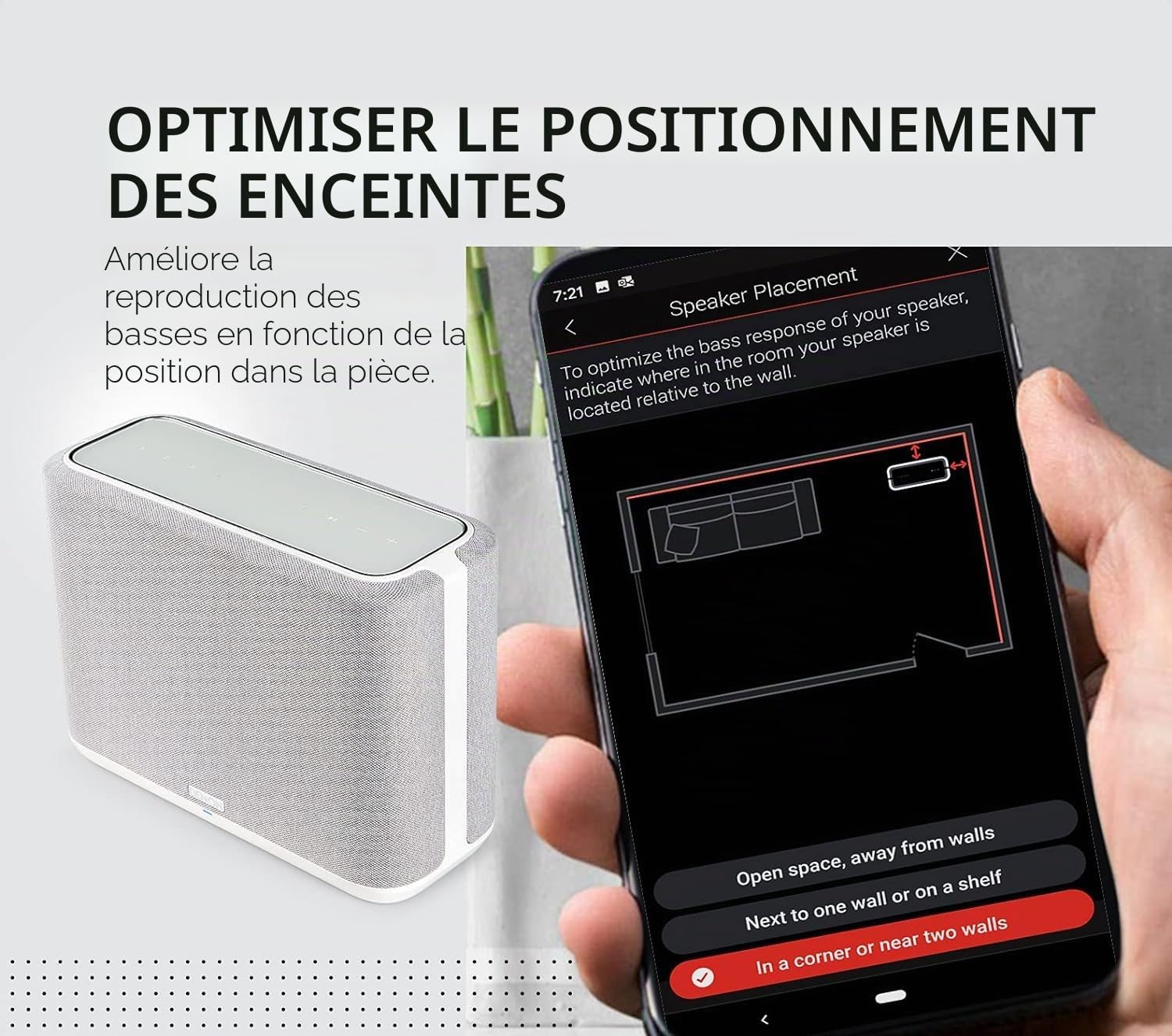 Denon Home 250 Haut-Parleur Multiroom HiFi avec HEOS intégré, Wi-FI, Bluetooth, USB, AirPlay 2, Audio Haute Résolution, Compatible Alexa, Enceinte Stéréo - Blanc