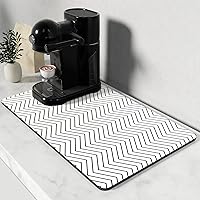 Vista 46 de Rnivvi Tapete de café, de 16 x 24 pulgadas, tapetes para barra de café para accesorios y organizador de estación de máquina de espresso, almohadilla