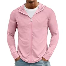 Sun Protection Shirts for Men Long Sleeve UPF 50+ Hood Full Zip Uv Shirts