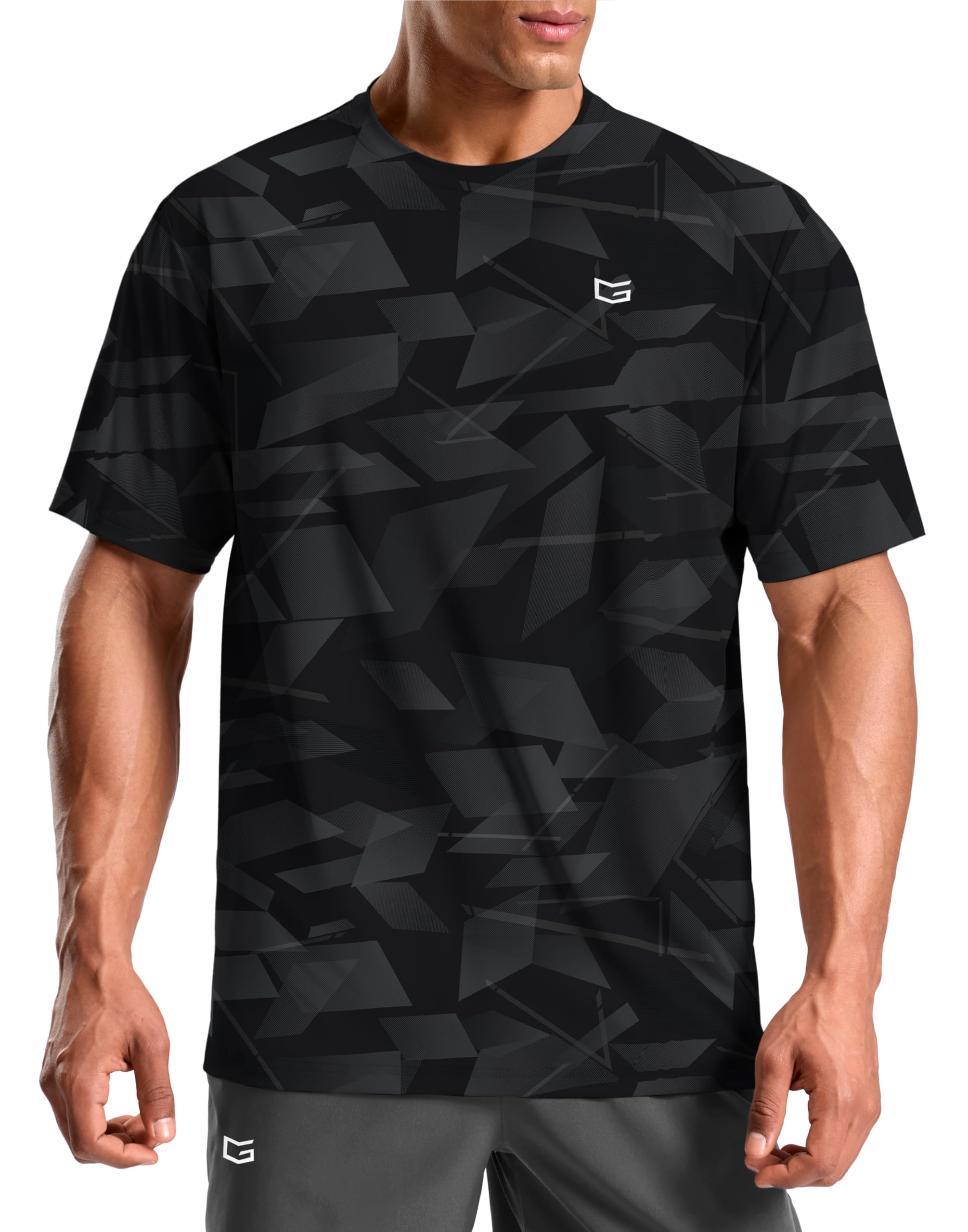Men's Athletic Running Shirts Dry Fit Workout Gym T-Shirts
