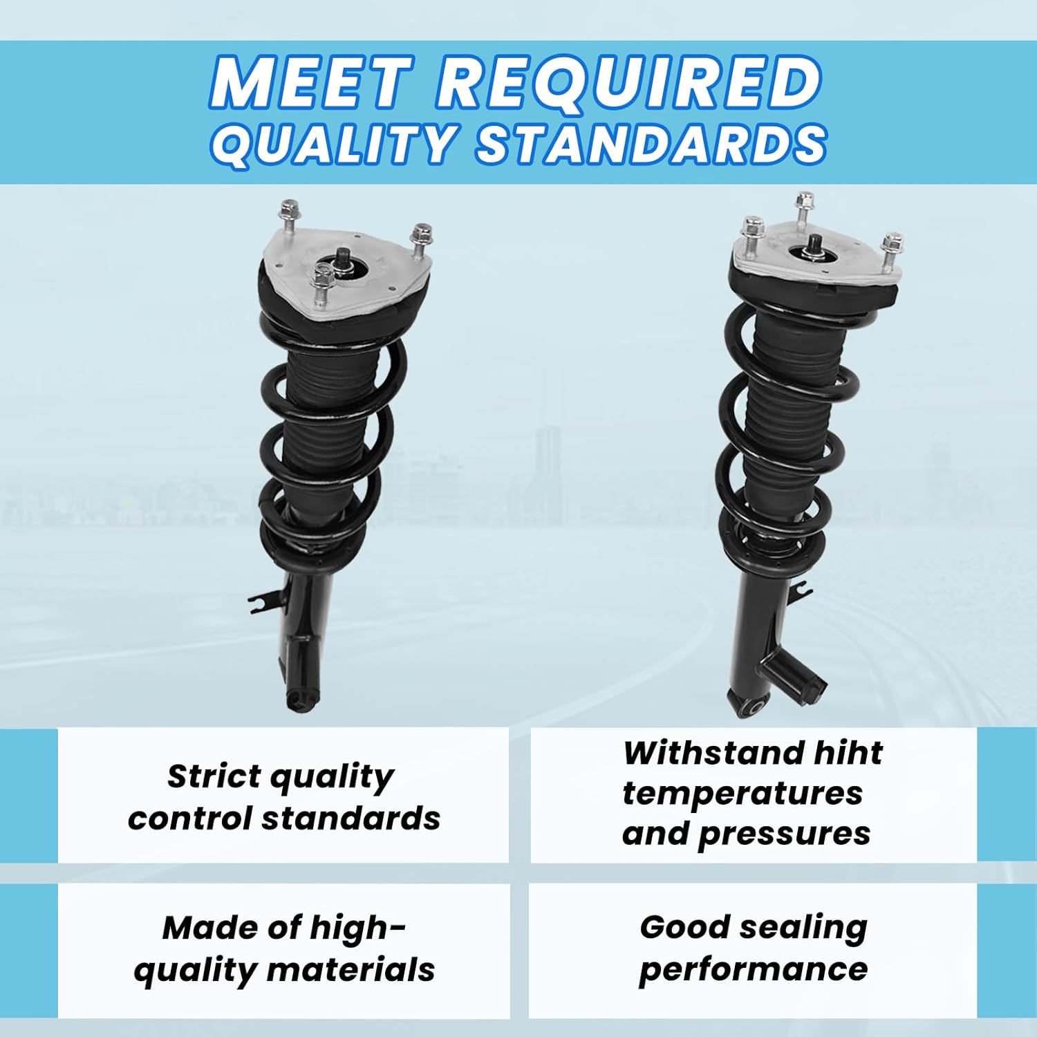 Shock Absorber Assembly for 2016-2024 Infiniti Q50 and Q60 Sport Car Front Right Air Struts OEM Replace# 56110-5CF0A, 56110-5CF0B, E6110-5CF0A (2S2418 x 1)