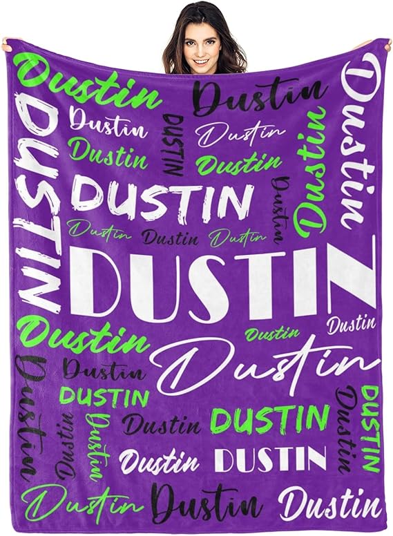 Personalized Blankets for Kids with Names Customized Blankets with Name for Adult Custom Blanket Gift for Birthday Christmas Valentines Day Gift