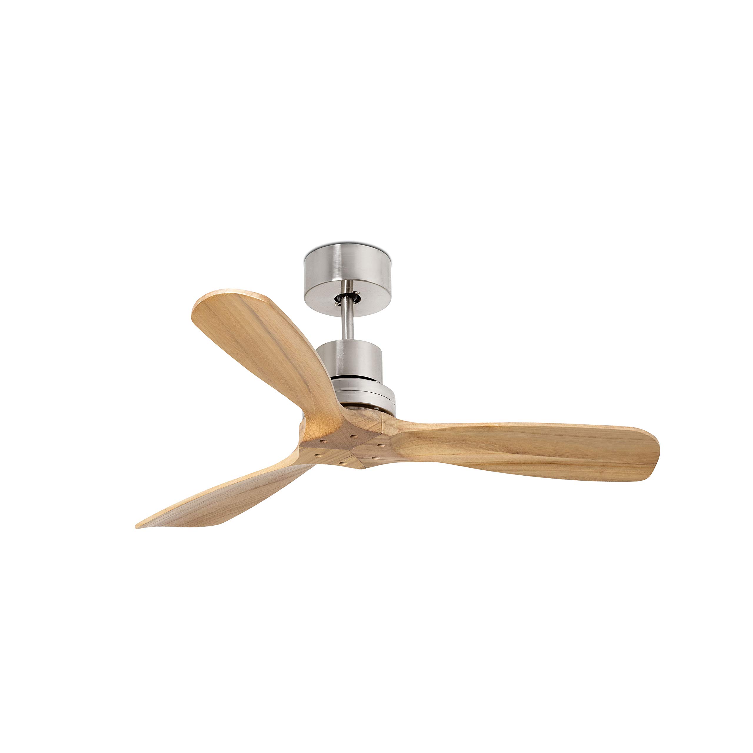 FARO BARCELONA 33509DC - MINI LANTAU Ventilador de techo níquel mate/pino con motor DC