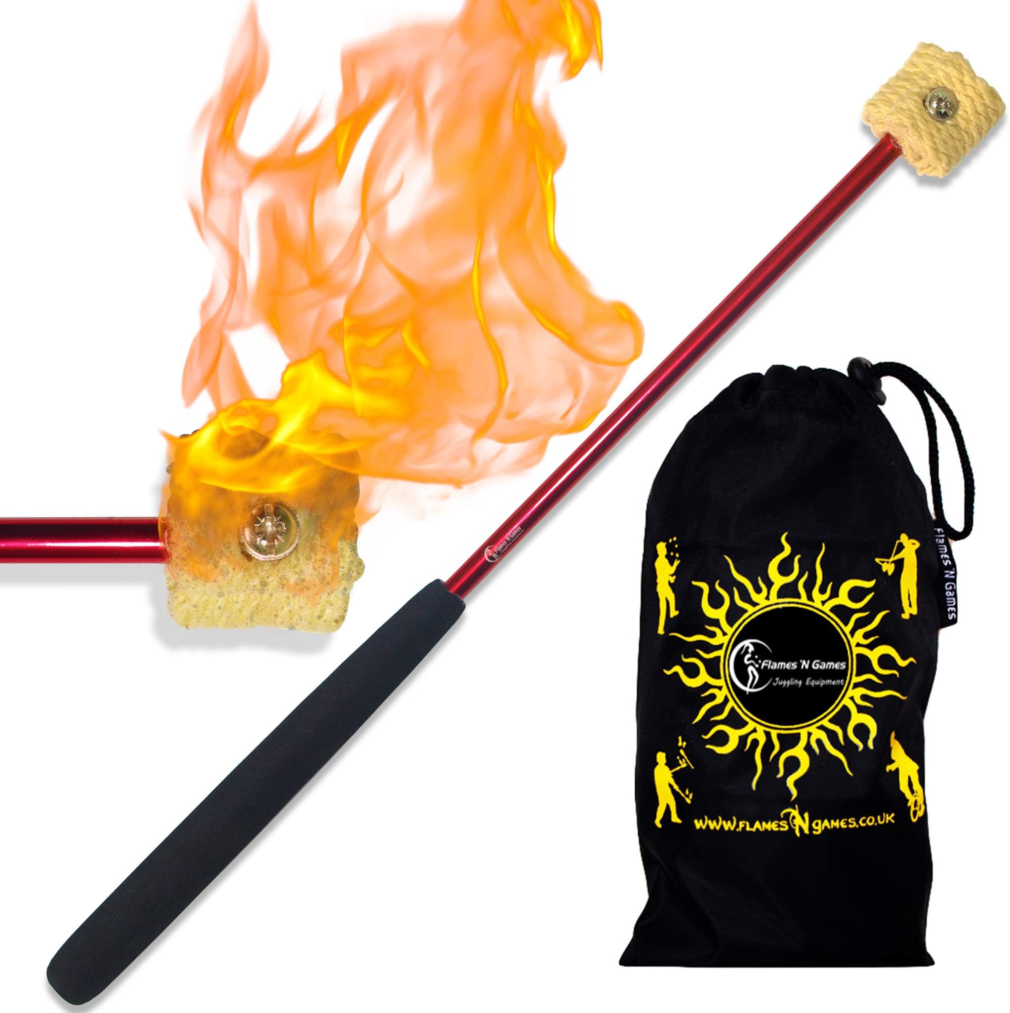 Professional Fire EATING Wand - Quality Kevlar Wick for Fire Eating + Travel Bag!