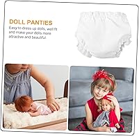 Vista 7 de 12 pañales para bebé, ropa interior de muñeca americana, ropa interior de muñeca, accesorios para juegos de simulación, color blanco