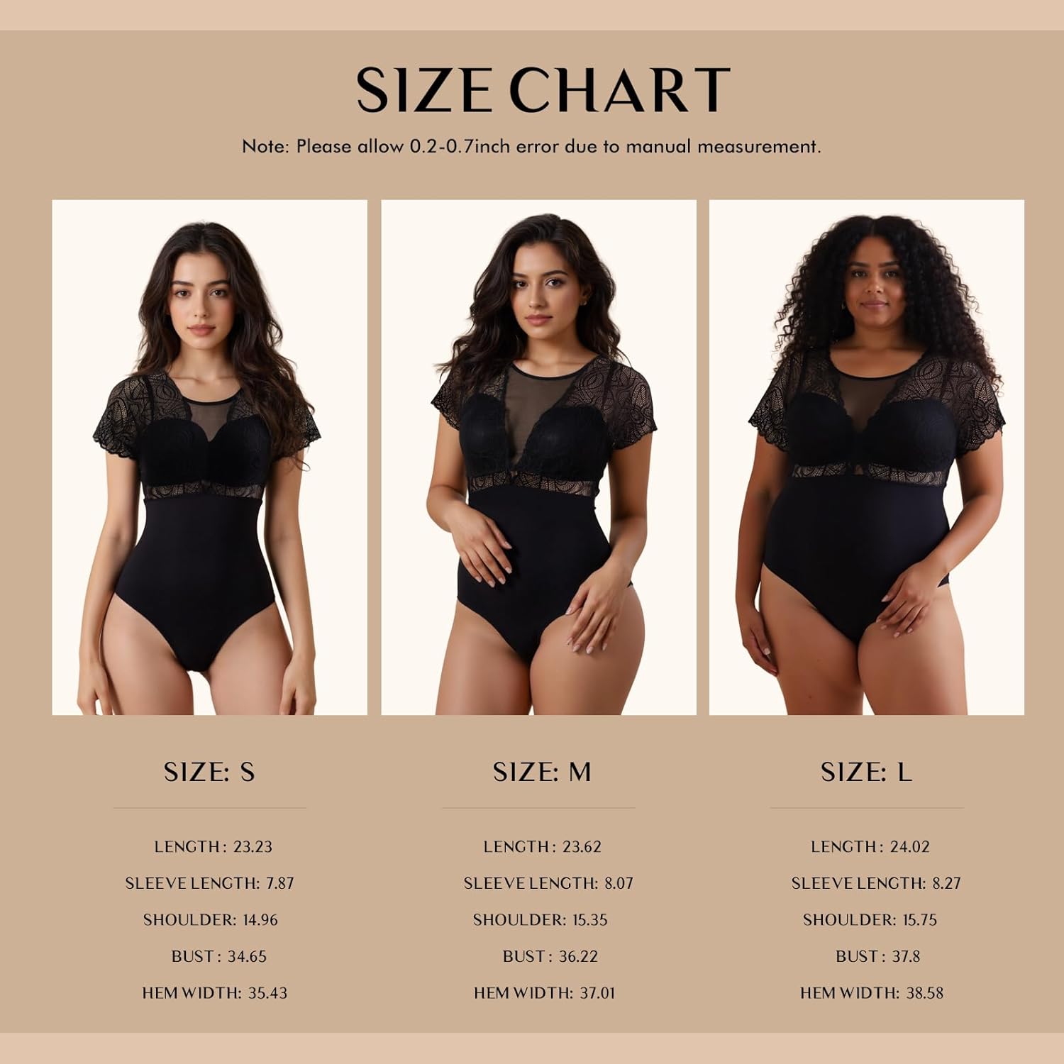 C4N Lace Bodysuit Shapewear for Women Tummy Control, Seamless Sculpting Wearable Scoop Neck Bodysuit to Wear Out (Black) - Image 7