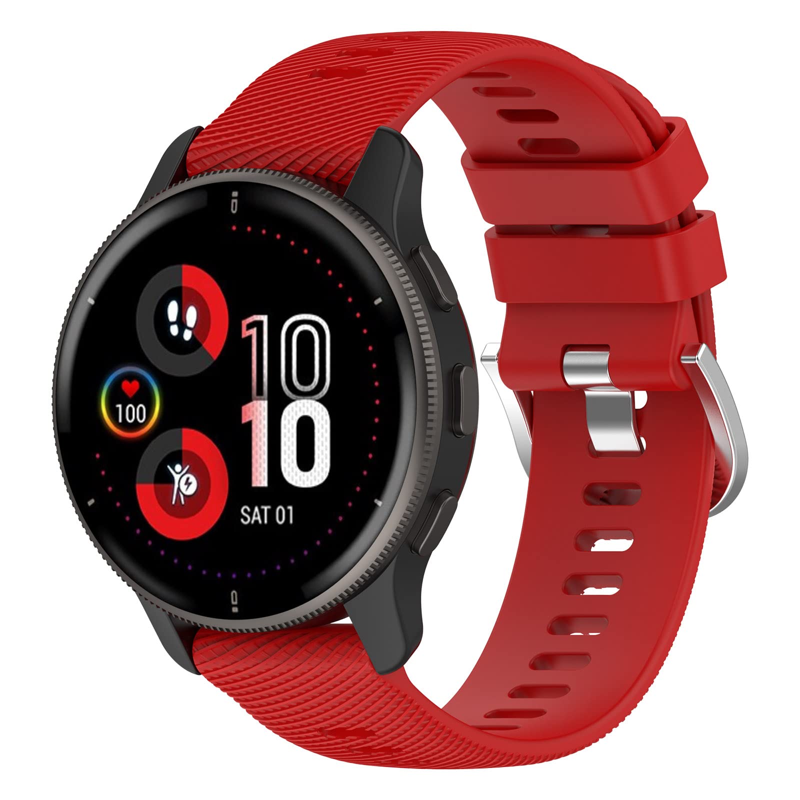 PANDA BOBO Compatible with Garmin Vivoactive 5 Vivoactive 3 Watch Band 20mm Soft Silicone Replacement Strap for Vivoactive