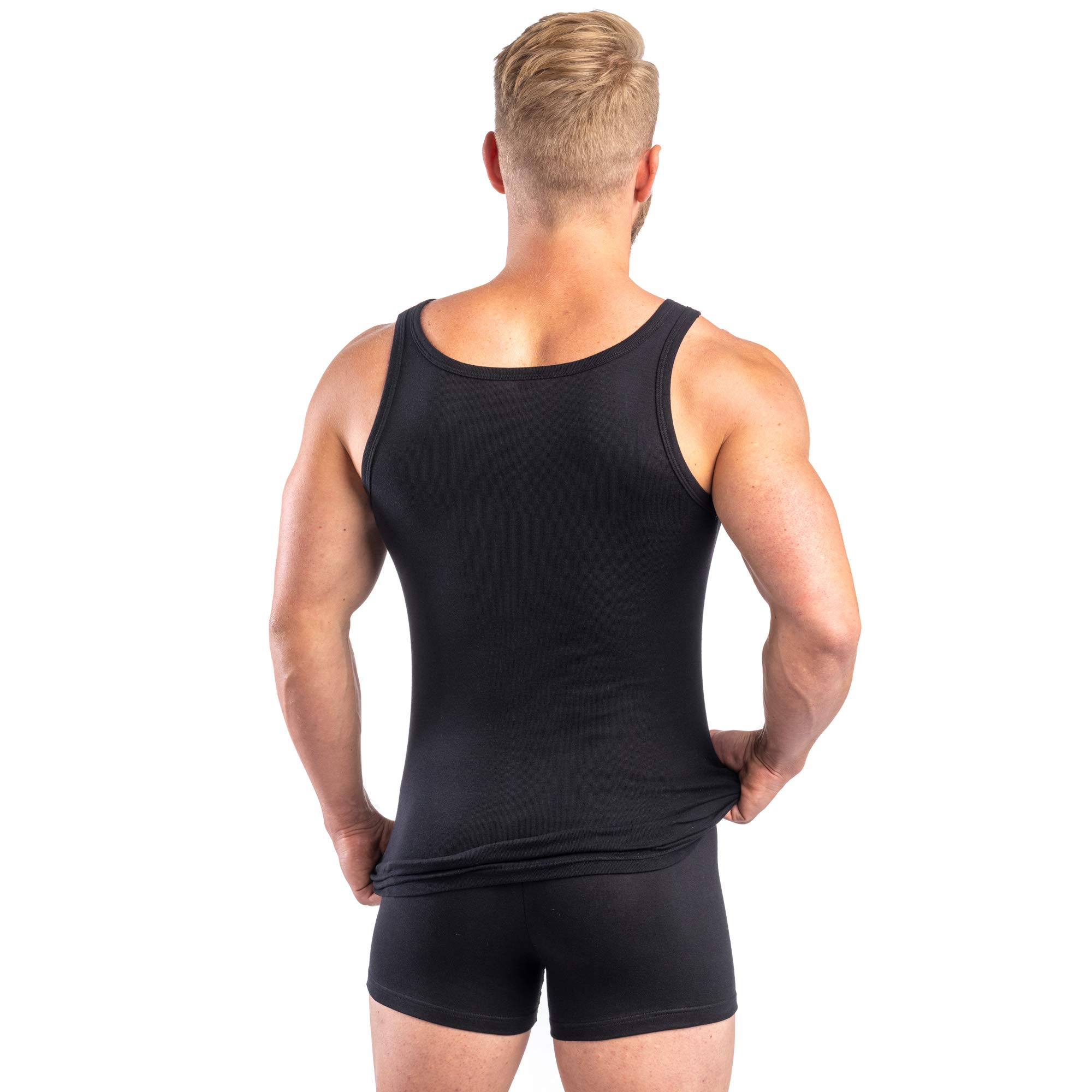 HERMKO 3000 Camiseta de Tirantes de Hombre (más Colores) de algodón orgánico