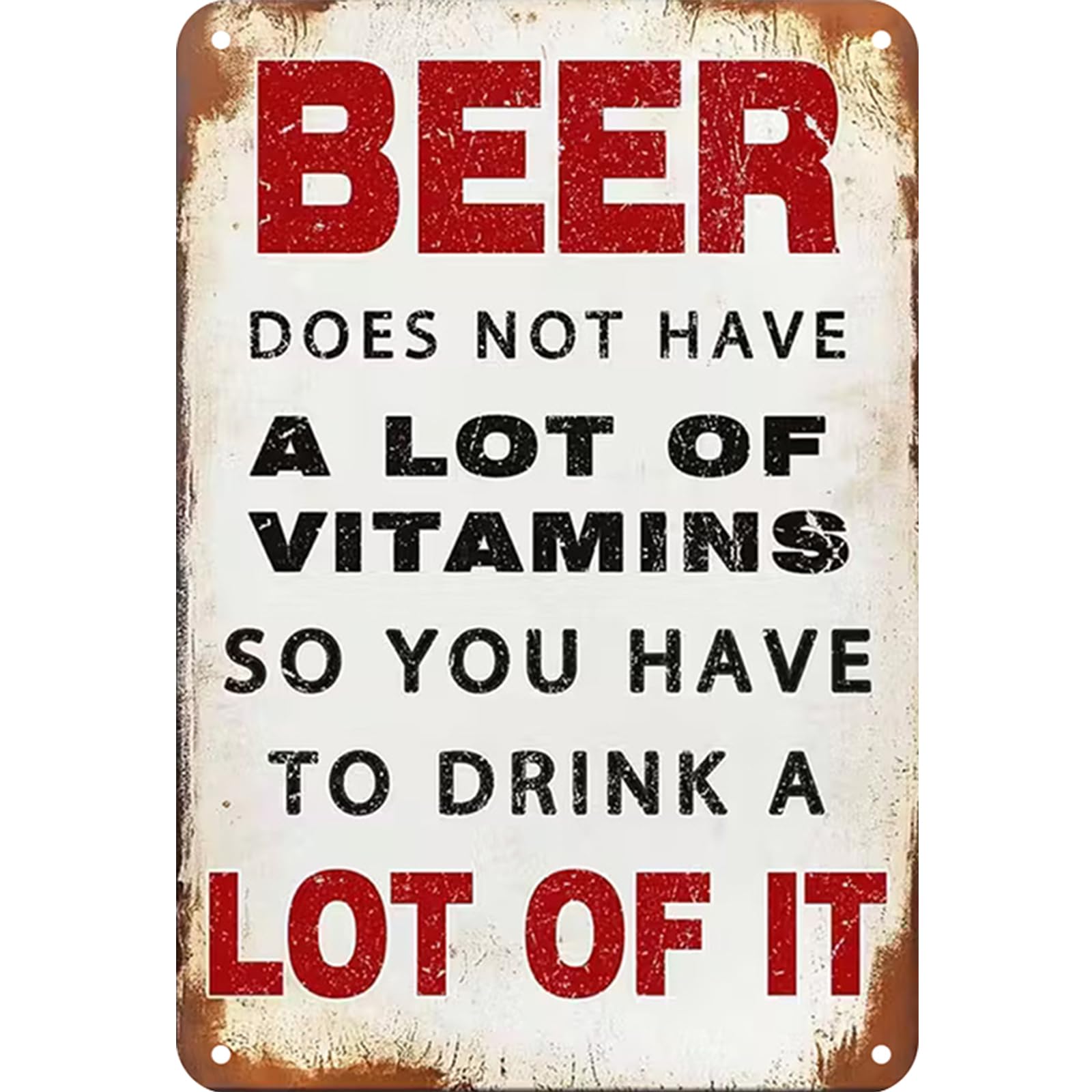 Beer Quotes Vintage Metal Tin Sign Decorative Tin Sign Art Plaque Poster for Bar Club Restaurant Cafe 11.81x15.75in