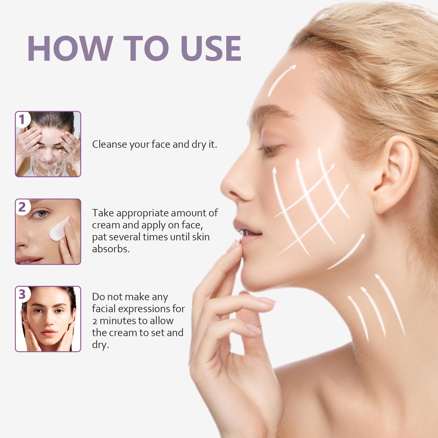 Anti-Aging Hyaluronsäure Straffende Gesichtscreme Lifting Feuchtigkeit (5Pcs)