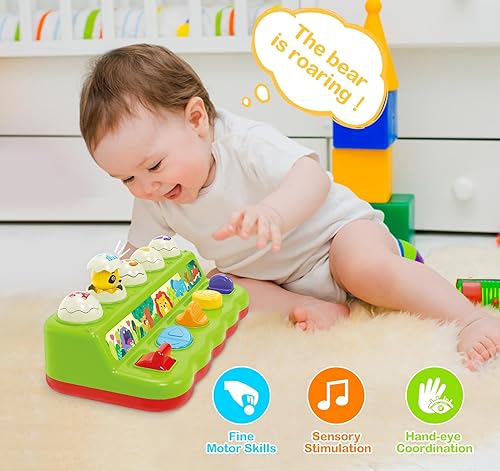 Miniatura 3 de Juguetes para bebés de 6 a 12 meses, juguete musical emergente de causa y efecto con luz y música para 12-18 meses, juguetes educativos para bebés,