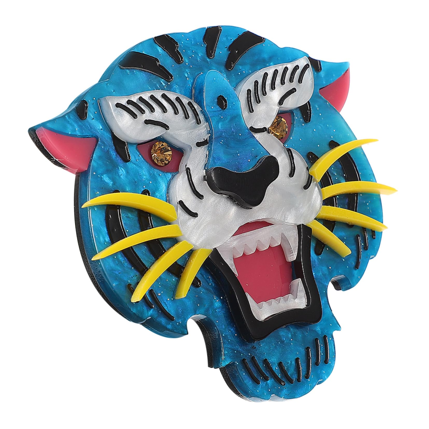 FRCOLOR Tiger Brosche Mädchen Taschenbrosche Anstecknadeln Taschenbrosche Für Frauen Anstecknadeln Rückseite Cartoon Süße Taschennadeln Pullover Clips Für Strickjacken