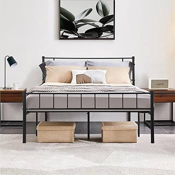 メイページ Amazon.com: PayLessHere 14 Inch High Metal Platform Bed