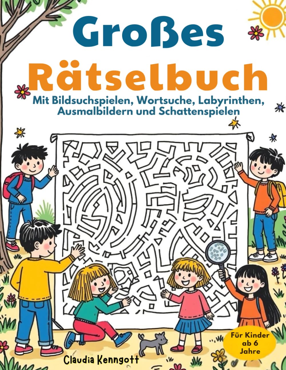 Großes Rätselbuch: Mit Bildsuchspielen, Wortsuche, Labyrinthen, Ausmalbildern und Schattenspielen