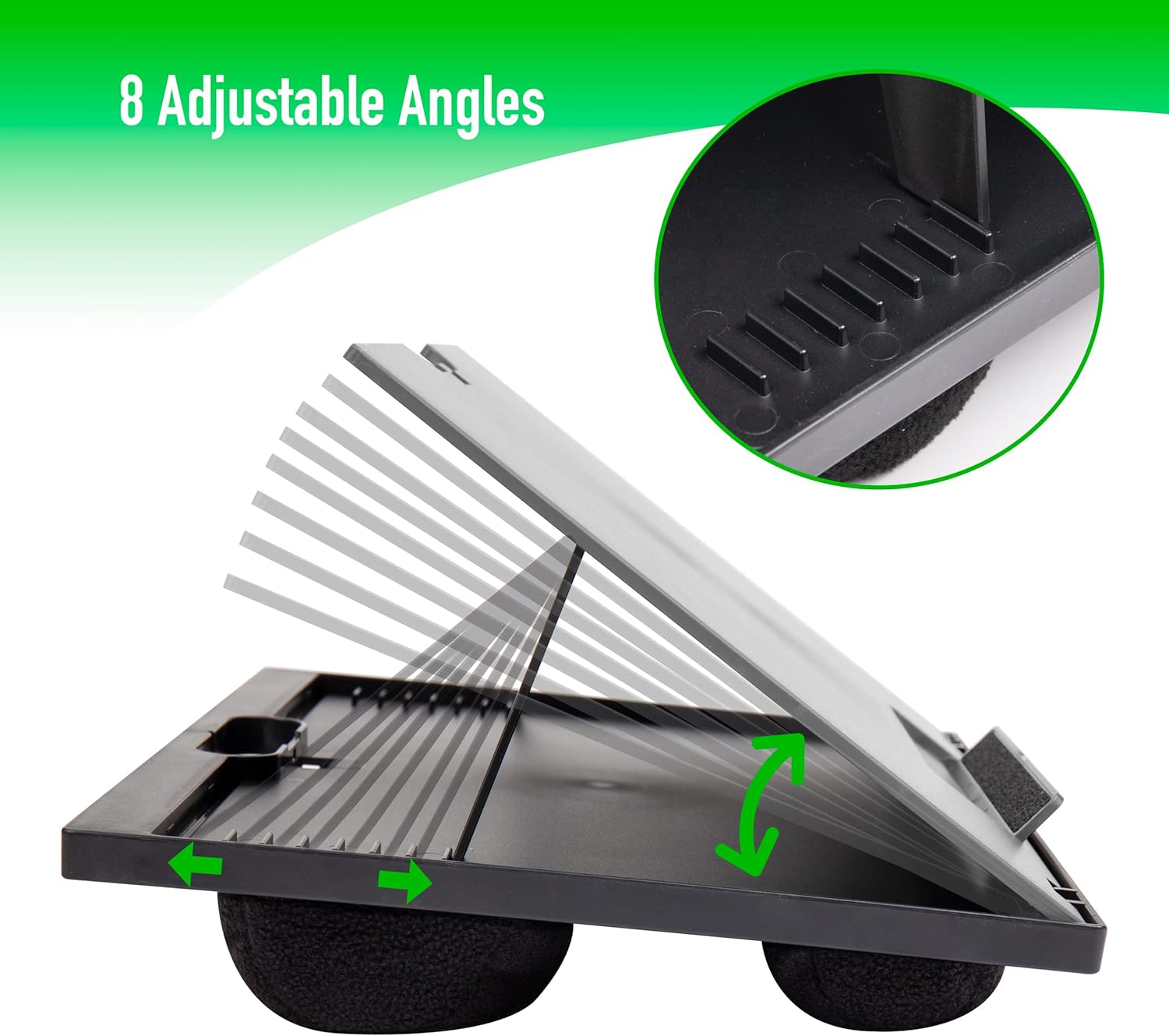 Best Cyber Monday 🔥 Mind Reader LTADJUST-Gry Adjustable 8 Position Top Desk with Cushions, Monitor, Laptop Lap Holder, Gray, 11.12 D x 14.75 W x 3 H