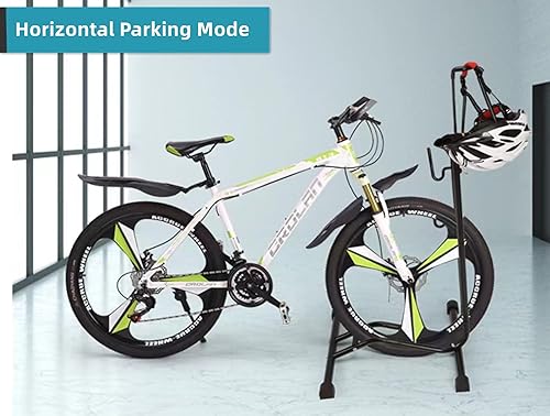Miniatura 7 de Bicycle Parking Stand, Premium Quality Vertical & Horizontal Adjustable Bicycle Floor Parking Rack, Fat Bike Stand