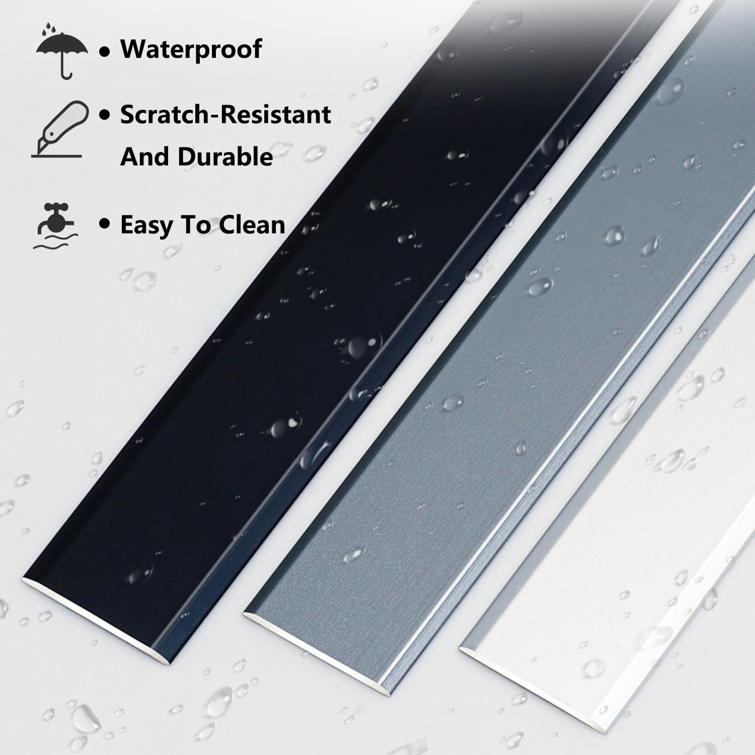 Tira De Umbral Para Suelos De Aluminio Con Reverso Autoadhesivo