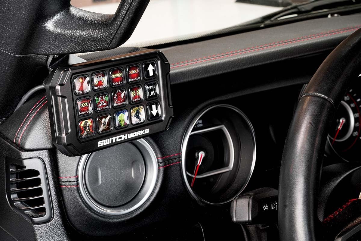 Switch Works by SSV Works JJL-SWE12 Alpha12 Controller and Brain Mounting Kit Compatible with Jeep Wrangler JL / JLU and Jeep Gladiator JT 2018-2024