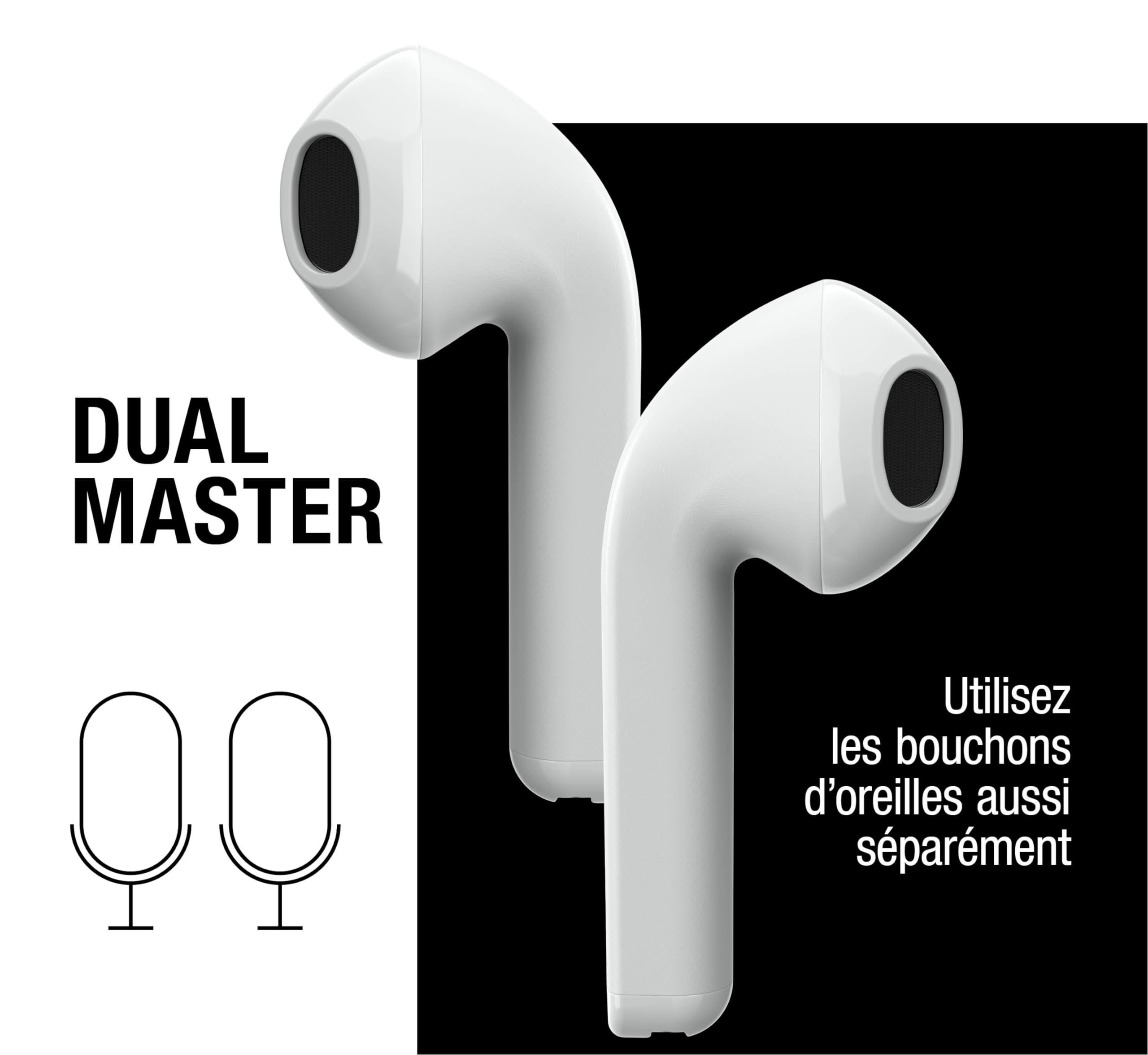 Fresh 'n Rebel Twins Core Écouteurs Intra-Auriculaires Bluetooth sans Fil avec Assistant Vocal, contrôle Tactile et Microphone intégré, 30 Heures D'Autonomie (Ice Grey)