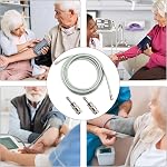 Extension Hose with Metal Ends, NIBP Cuff Connector, compatible with T5 T6 T8 ipm 5 10 12 iMEC, 9.8ft Long (3m)