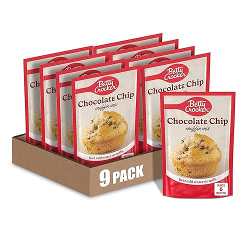 Betty Crocker Chocolate Chip Muffin Mix, 6.5 oz (Pack of