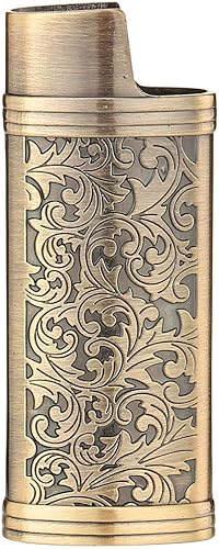 Miniatura 2 de Ambrogio.L Funda para encendedor Mini BIC J5, bronce + plateado + dorado (3 piezas)