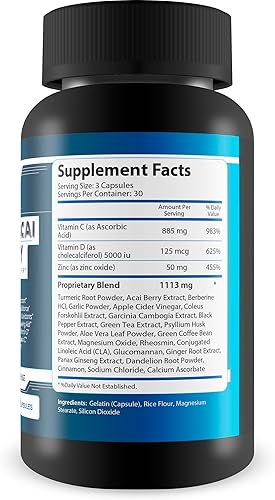 Miniatura 2 de Ultimate Acai Berry Cleanse Detox Pills - Nuestro mejor suplemento de bayas de acai cápsulas de limpieza suave de colon - Cápsulas de acai de