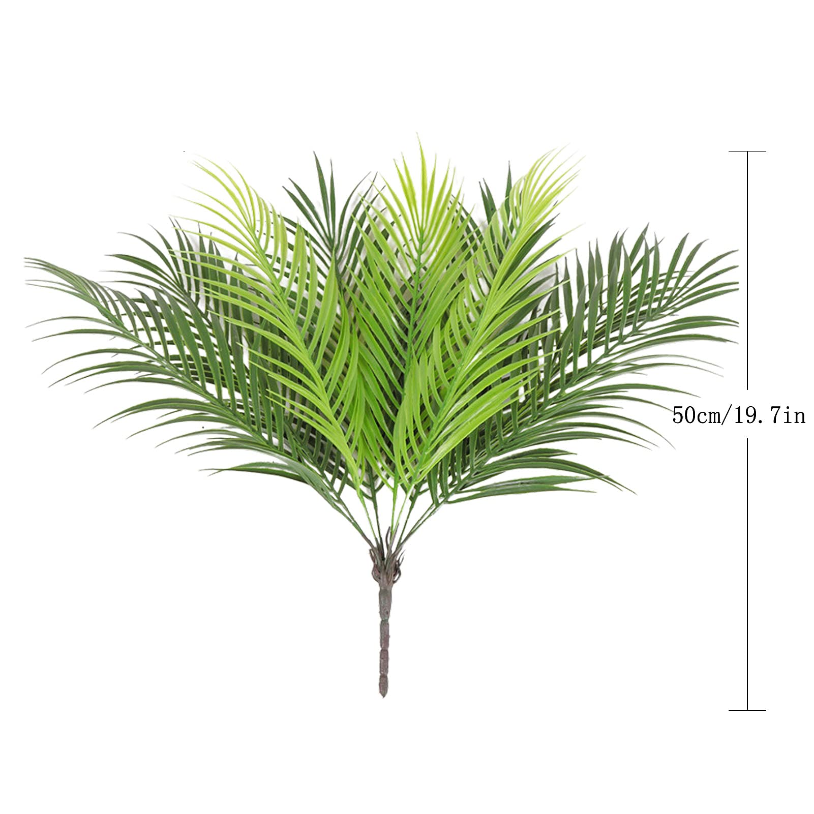 Foglia Di Palma Artificiale Per Rettili E Acquari 25x25 Cm - Pianta In Plastica Per Terrario Con Ventosa