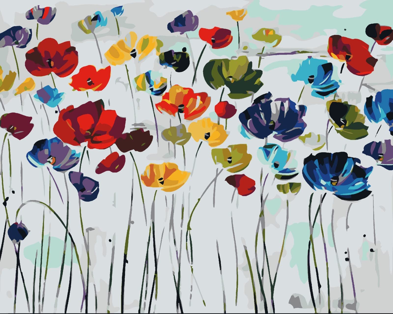 FLAJZ Dipingere con i numeri, adulti, set di pittura a olio