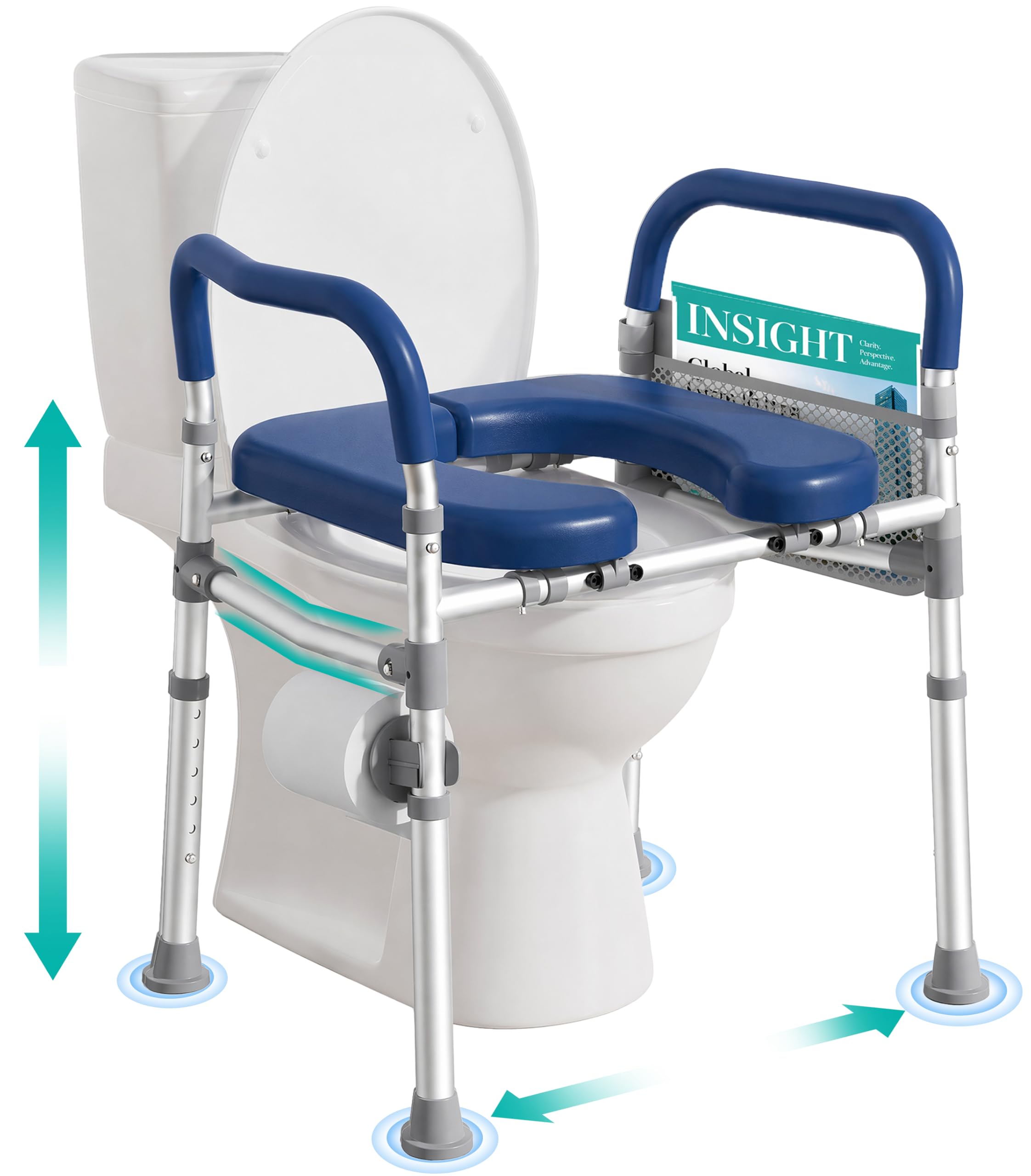Photo 1 of HOMENURSE Raised Toilet Seat with Handles