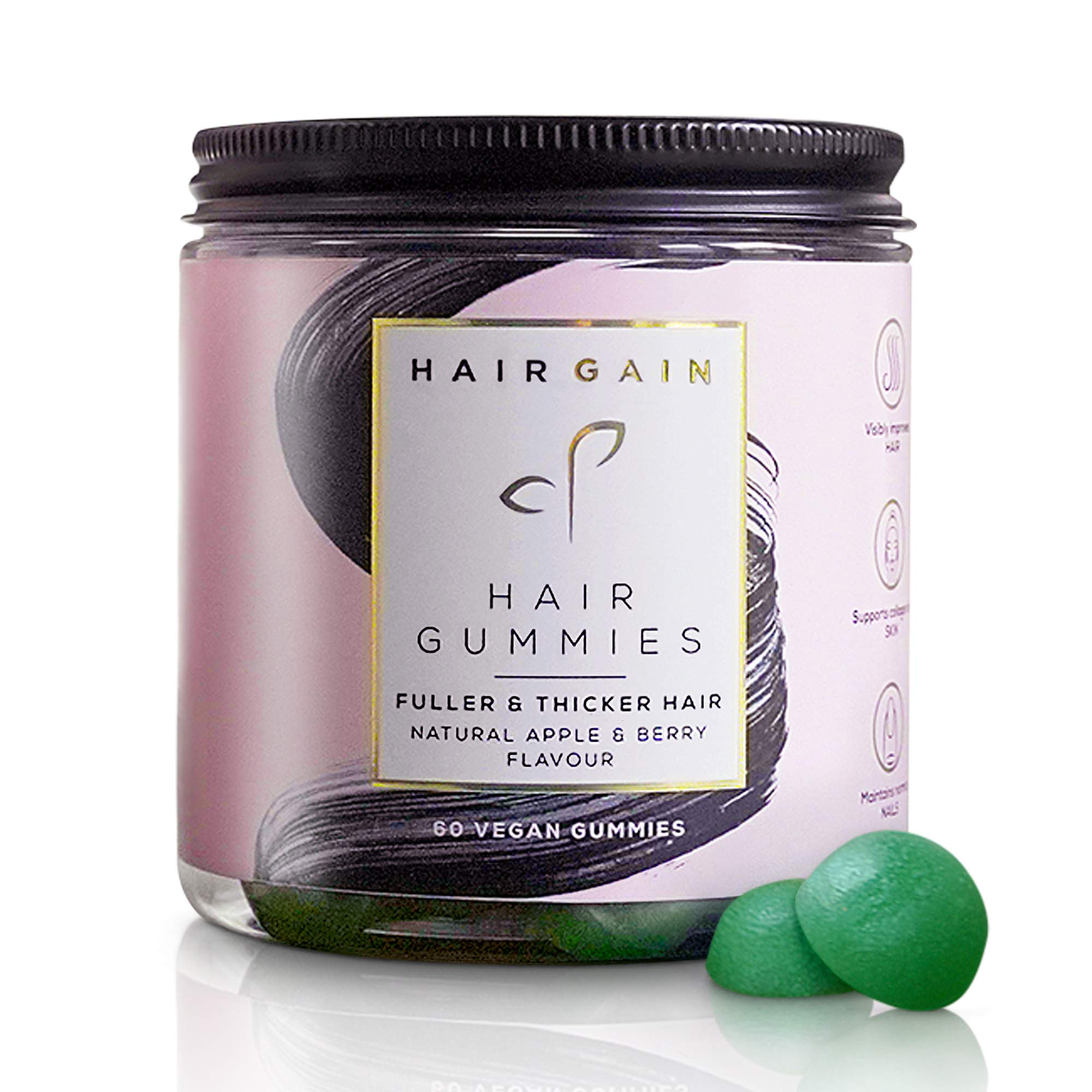 Hair Gain Hair Gummies 1 month supply 60 Gummies Fuller Thicker Hair in one month