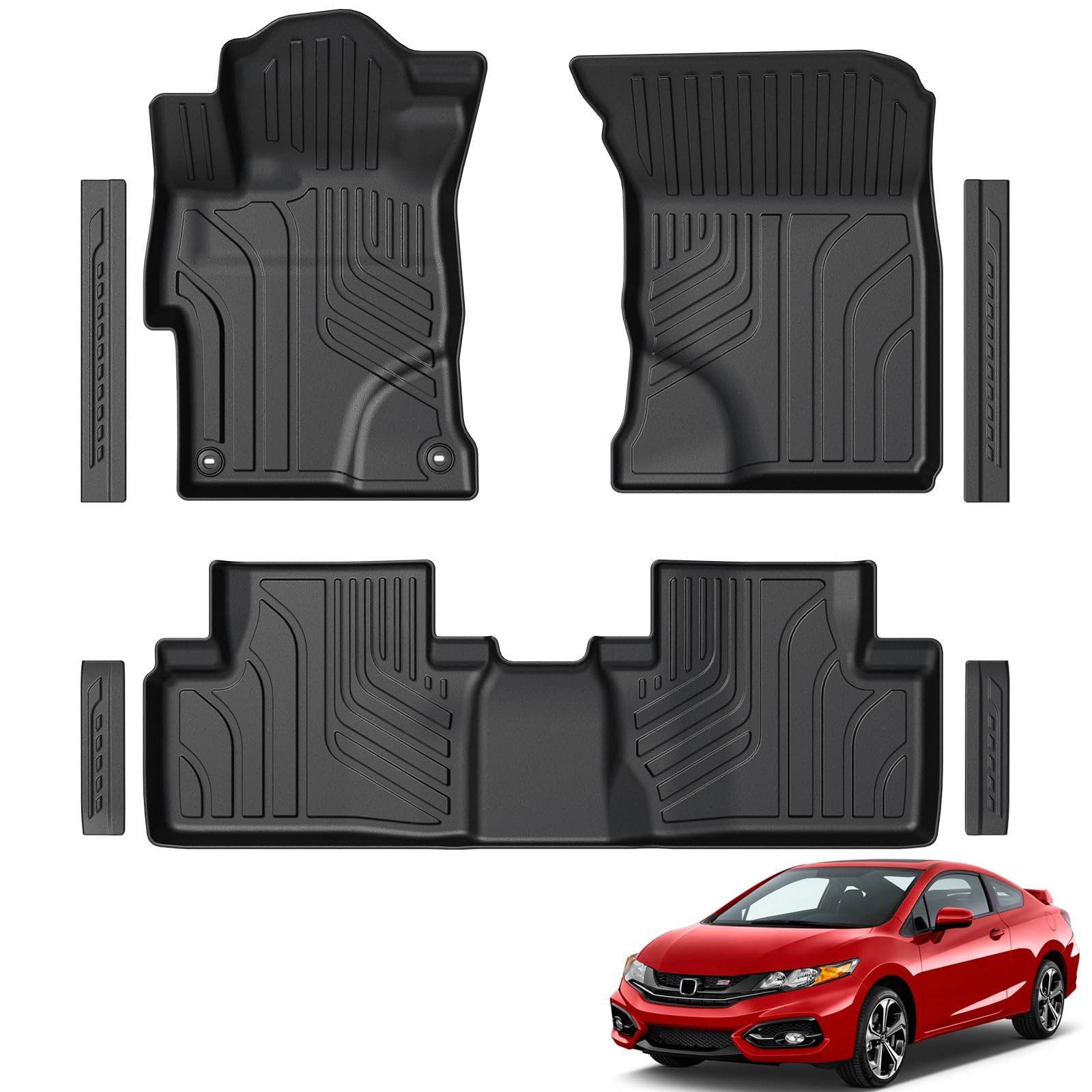 LUMWAY Floor Mats for Honda Civic Sedan 2012-2015