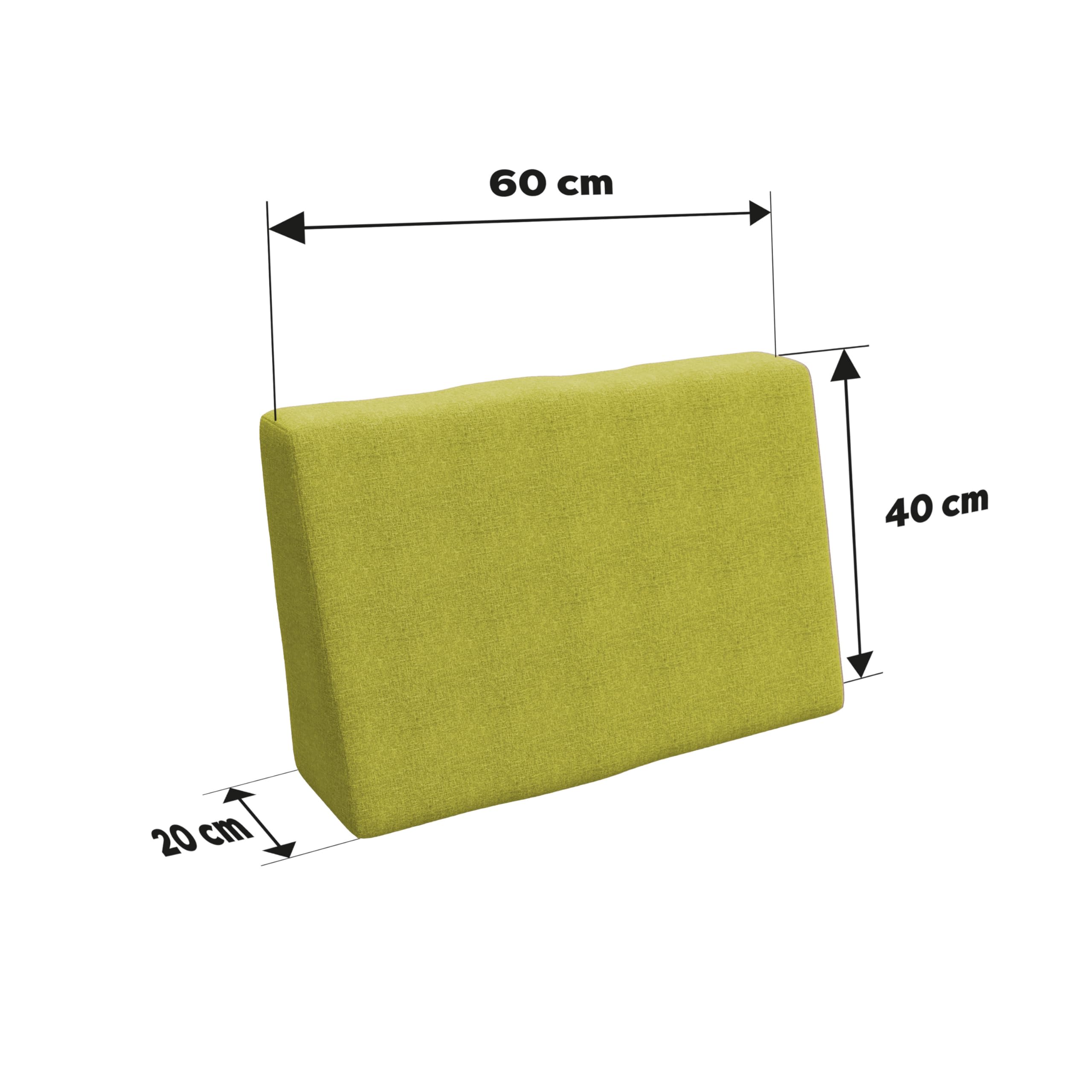 POKAR Euro Pallet Seating Set of 2: 1x seat cushion 120x80cm + 1x back cushion 120x40cm, cold foam, removable covers, Home Garden Furniture DIY, indoor outdoor pillow, without pallets, Beige — view 215