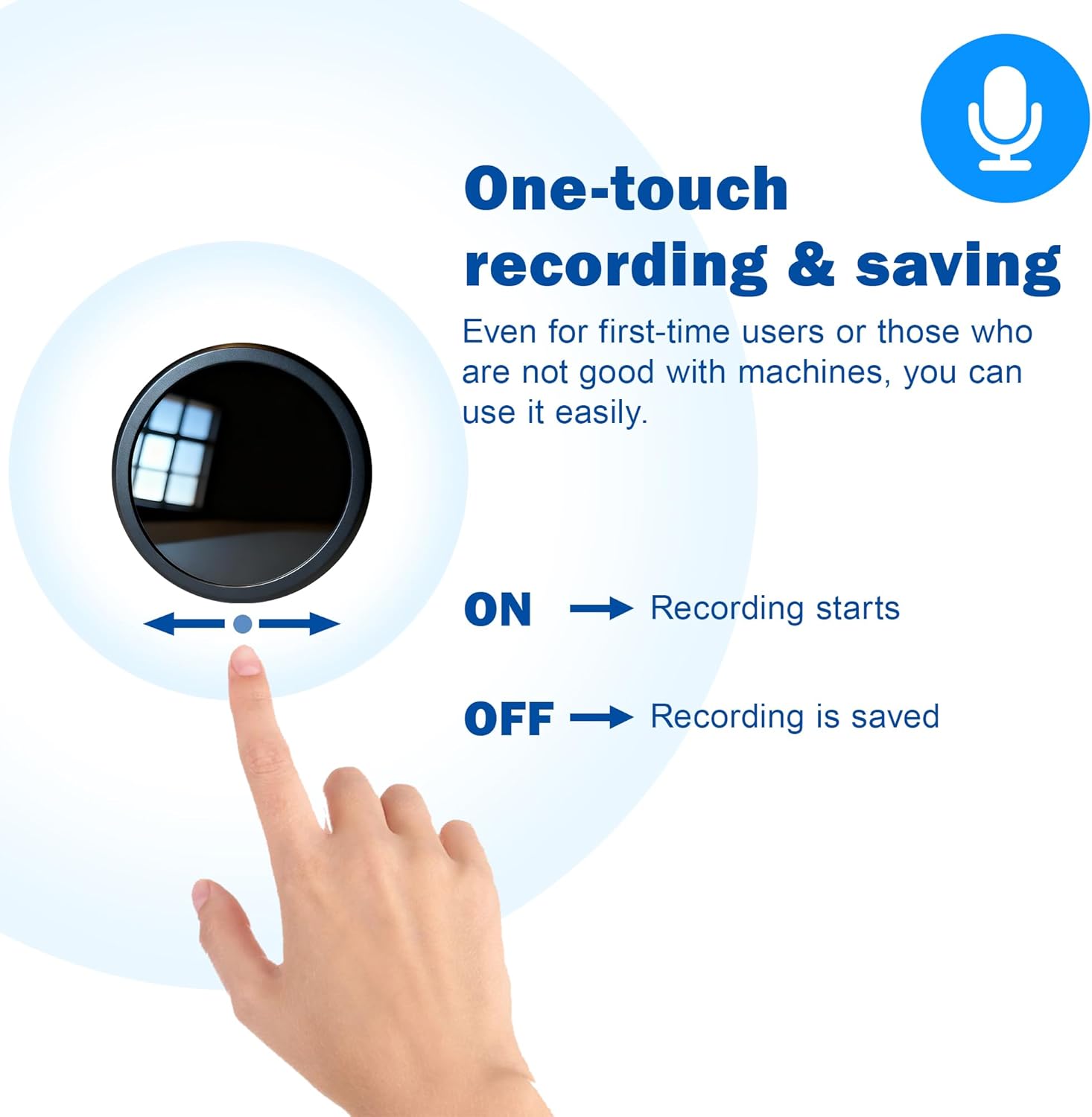 64GB 300-Hour Voice Recorder | Mini Audio Recorder with Voice Activation Portable Recording Device for Meetings, Lectures, Interviews, and Car Use