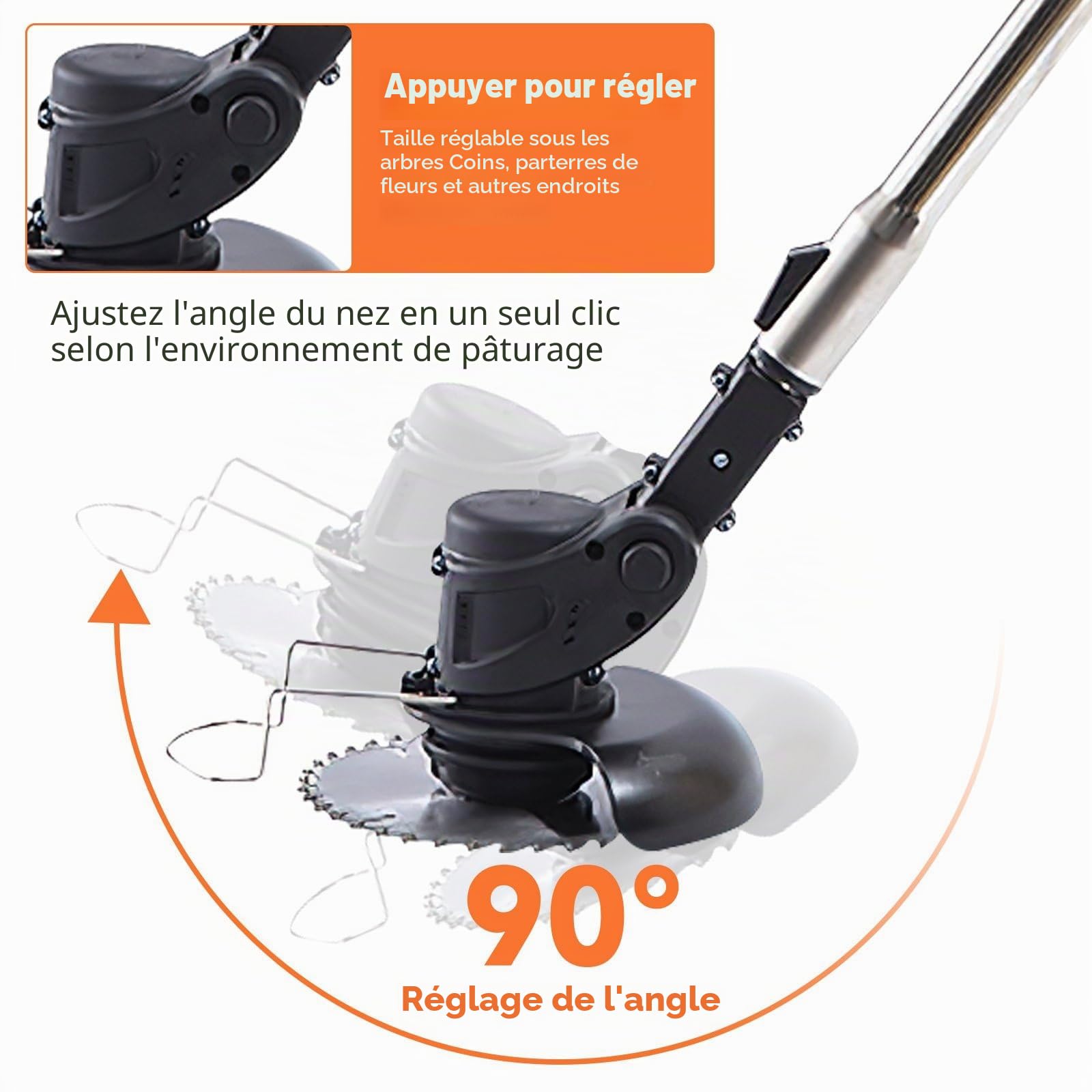 Tondeuse Electrique Gazon Pliable, 21V 13000 mAh Tondeuse Gazon sans Fil Tondeuse Alimentée par Batterie Tondeuse Gazon pour Une Tonte Rapide du Jardin,Piles Et Chargeur Inclus (2 Batteries)