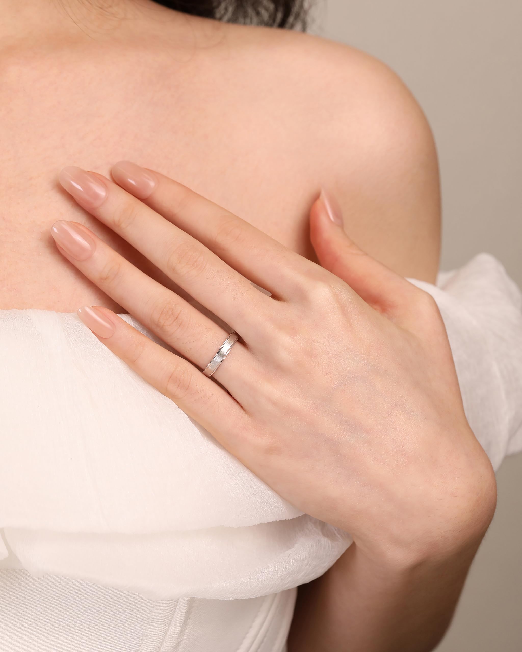 Meissa Eheringe Silber 925 Verlobungsring Paar Partnerringe Verstellbar für Sie und Ihn Damenring 3,2mm & Herrenring 4mm Trauring Paarpreis Geschenk Valentinstag