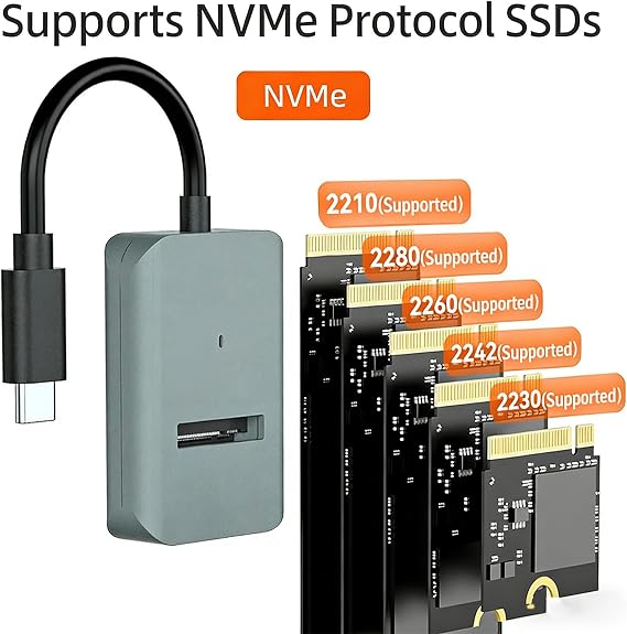 NVME エンクロージャ 10Gbps 転送はタブレット コンパクト M の UASP TRIM をサポート NVMe エンクロージャ