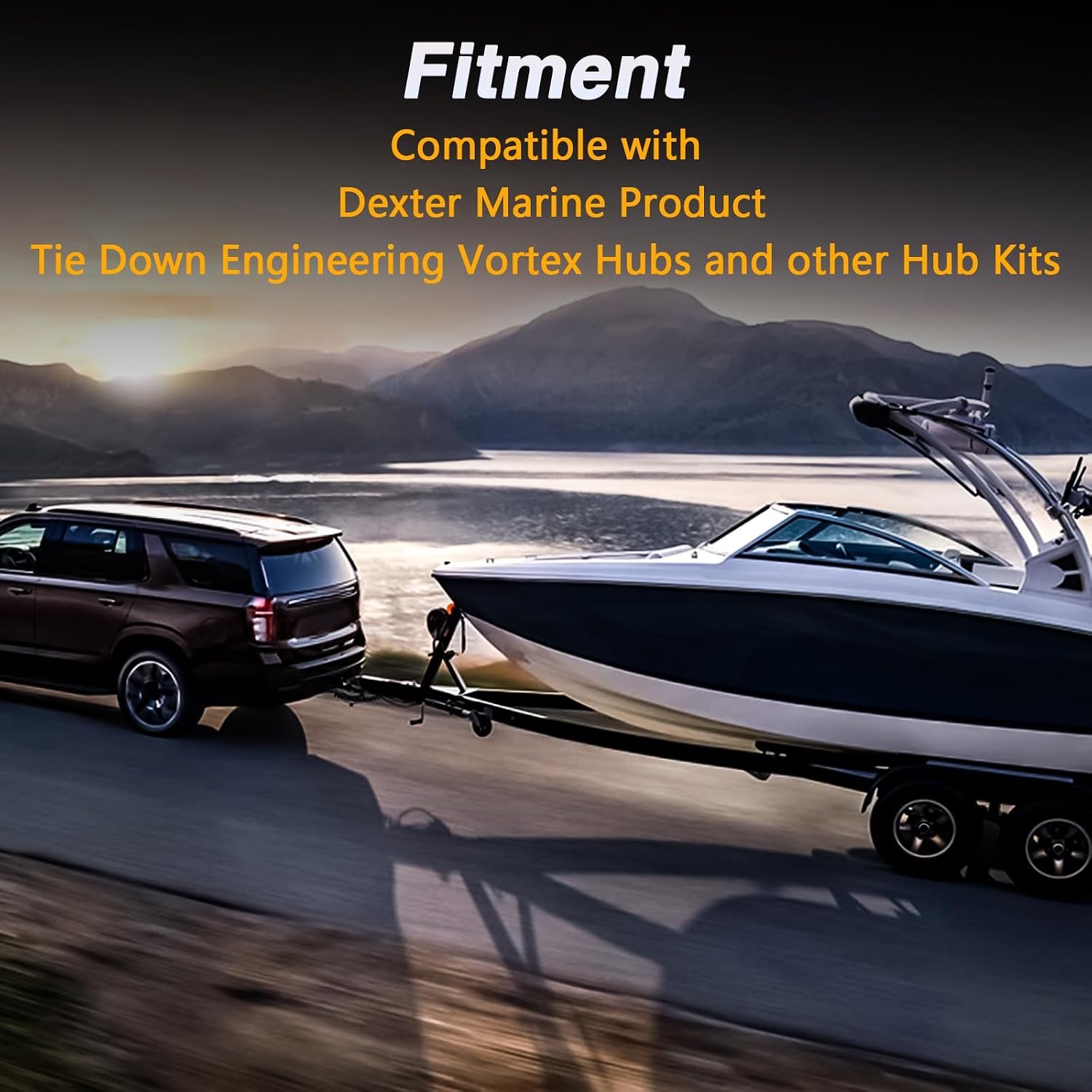 2Pcs Trailer Bearing Dust Cap Wheel Hub Grease Cover with O-Ring Compatible with Dexter Vortex Trailer, Marine Boat & Other Hub Kits Replace#: 81143 48355v K71-G01-73