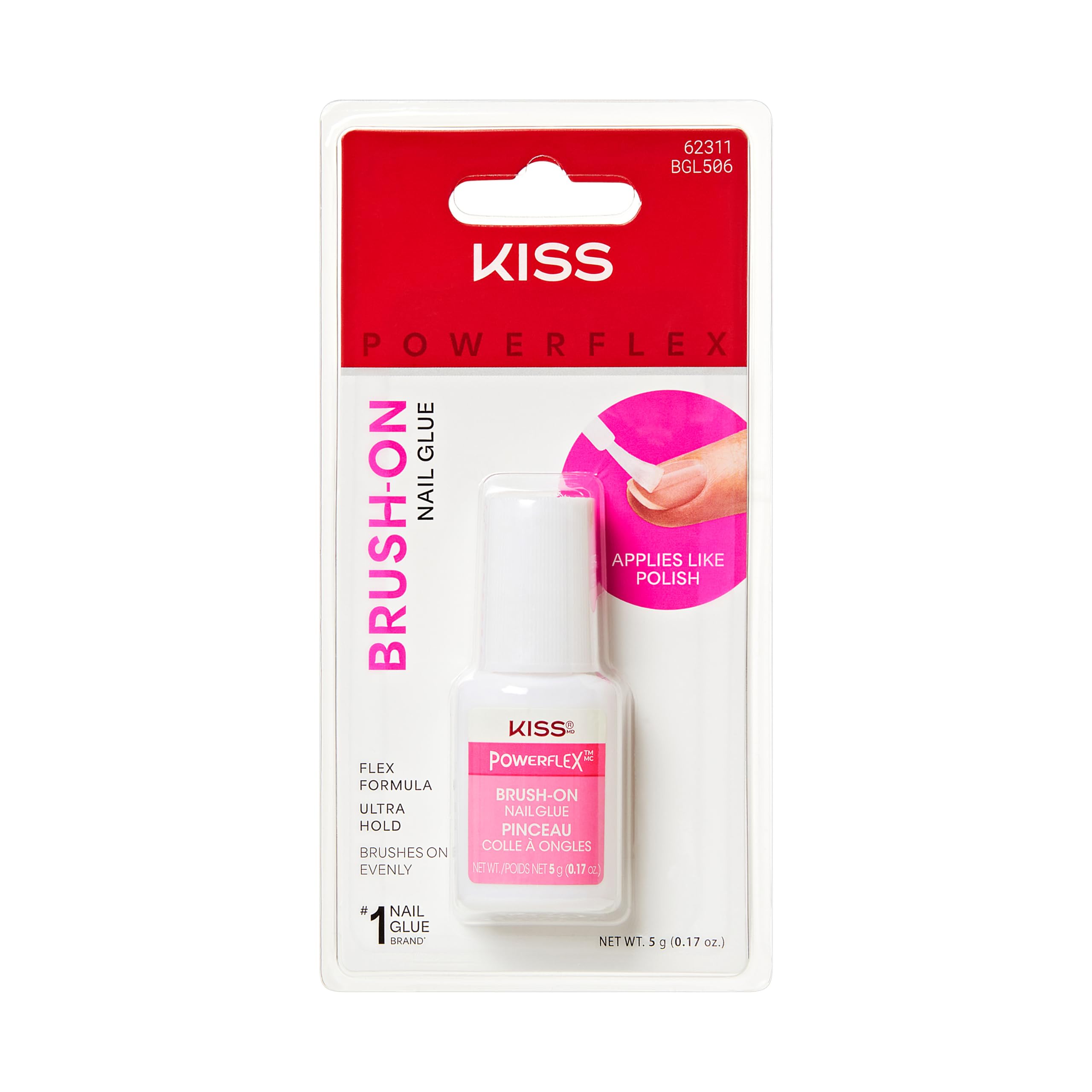 Kiss Lashes Kiss False Nails Powerflex Nail Glue - Brush-On (5G)