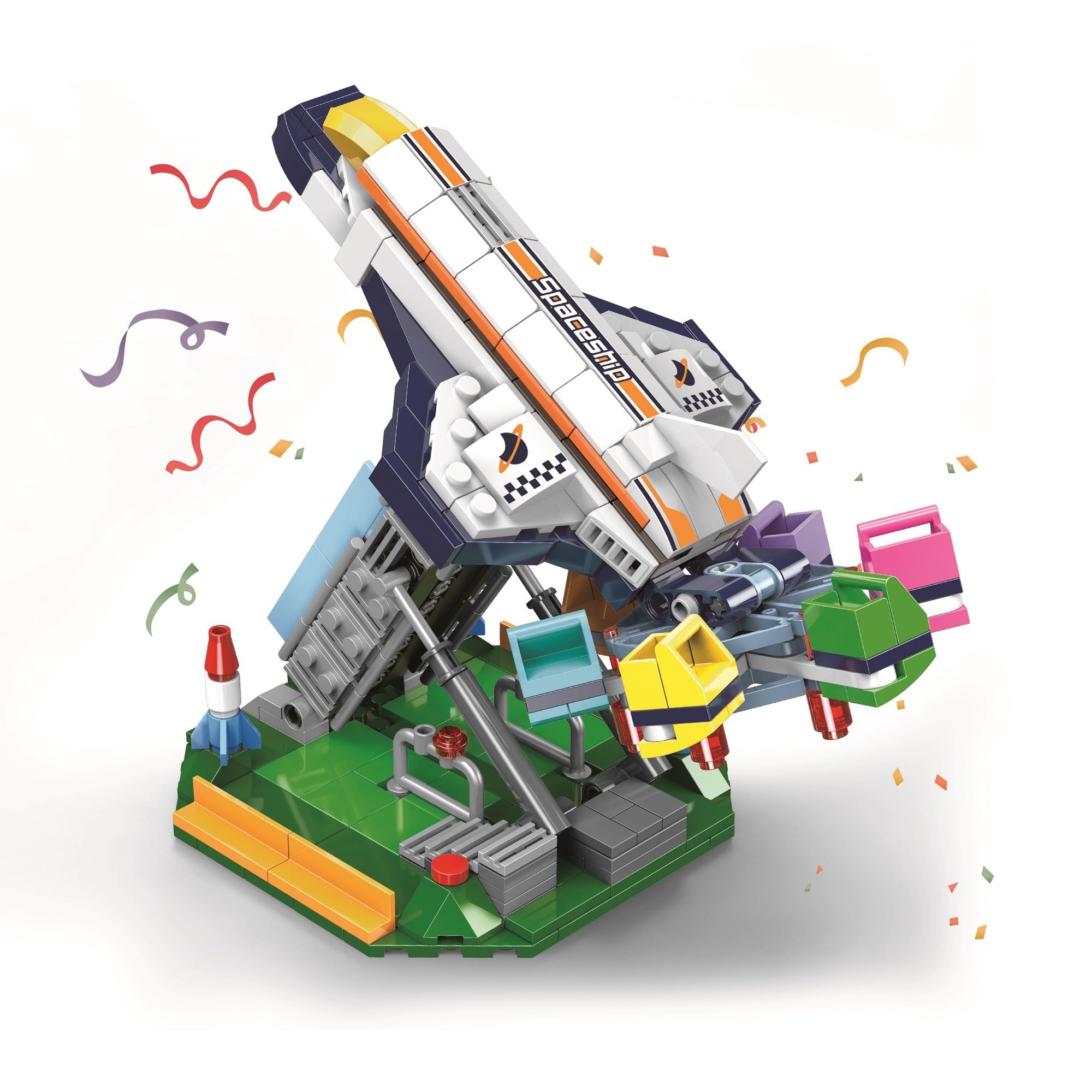 少年T×そらる　spaceship Playzu Space Shuttle (421 Pieces) Building Blocks Set for Boys