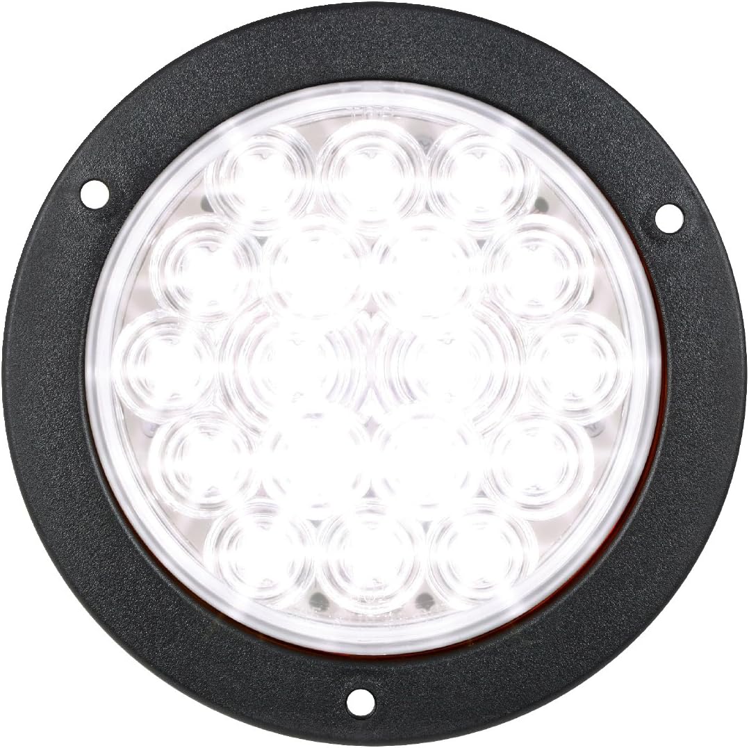 GG Grand General 75894 White/Clear Light (4" Fleet 18 LED Black Flange, 3 Wires)