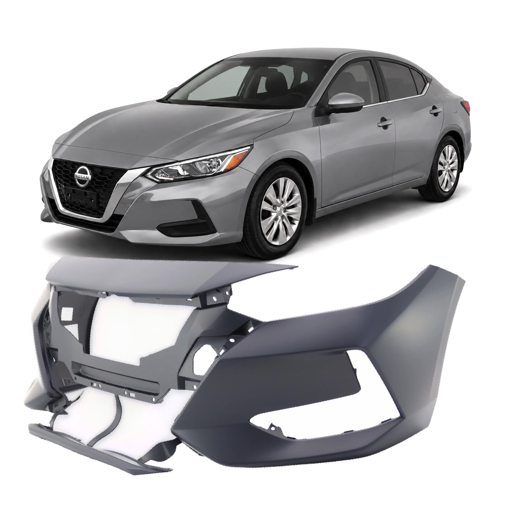 FitParts Compatible with Nissan Sentra 2020–2022 Front Bumper Cover
